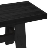Étkező pad noain 160 x 41 x 45 cm tömör fenyő fekete