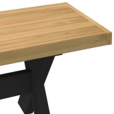 Étkező pad noain 160 x 41 x 45 cm tömör fenyő természetes