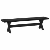 Étkező pad noain 160 x 41 x 45 cm tömör fenyő fekete Étkező pad noain 160 x 41 x 45 cm tömör fenyő fekete