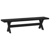 Étkező pad noain 160 x 41 x 45 cm tömör fenyő fekete Étkező pad noain 160 x 41 x 45 cm tömör fenyő fekete