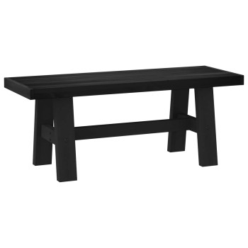 Étkező pad noain 120 x 41 x 45 cm tömör fenyő fekete