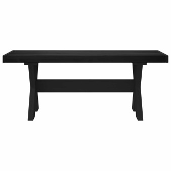 Étkező pad noain 120 x 41 x 45 cm tömör fenyő fekete