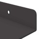 Falpolc polcokkal falra szerelhető 2 pcs fekete 80 x 9 x 2.5 cm