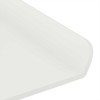 Lebegő polc 2 db fehér 100 x 9 x 2,5 cm acél