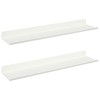 Lebegő polc 2 db fehér 100 x 9 x 2,5 cm acél