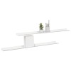 Lebegő polc 2 db fehér 100 x 9 x 2,5 cm acél