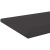 Lebegő polc 2 db fekete 60 x 18 x 2,5 cm acél