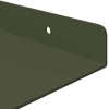 Lebegő polc 2 db olajzöld 60 x 18 x 2,5 cm acél