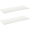 Lebegő polc 2 db fehér 60 x 18 x 2,5 cm acél
