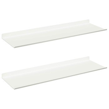 Lebegő polc 2 db fehér 60 x 18 x 2,5 cm acél