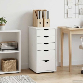 Cabinet fehér 34 x 39 x 61,5 cm tömör fenyőfa