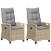 Kerti szék 2 pcs beige és világosszürke 56 x 60 x 112 cm