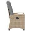 Kerti szék 2 pcs beige és világosszürke 56 x 60 x 112 cm