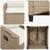 Kerti szék 2 pcs beige és krém 56 x 60 x 112 cm