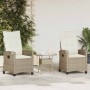 Kerti szék 2 pcs beige és krém 56 x 60 x 112 cm