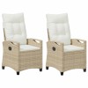 Kerti szék 2 pcs beige és krém 56 x 60 x 112 cm
