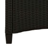 Kerti pad fekete és krém 105 x 60 x 112 cm acél és poliészter