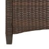 Kerti pad barna és krém 105 x 60 x 112 cm acél és poliészter