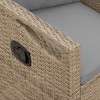 Kerti pad párnával beige és világosszürke 105 x 60 x 112 cm