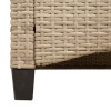 Kerti pad párnával beige és világosszürke 105 x 60 x 112 cm