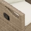 Kerti pad beige és krém 105 x 60 x 112 cm acél és poliészter