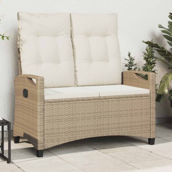Kerti pad beige és krém 105 x 60 x 112 cm acél és poliészter