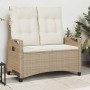 Kerti pad beige és krém 105 x 60 x 112 cm acél és poliészter