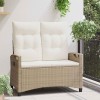 Kerti pad beige és krém 105 x 60 x 112 cm acél és poliészter