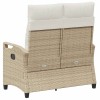 Kerti pad beige és krém 105 x 60 x 112 cm acél és poliészter