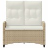Kerti pad beige és krém 105 x 60 x 112 cm acél és poliészter
