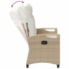 Kerti pad beige és krém 105 x 60 x 112 cm acél és poliészter