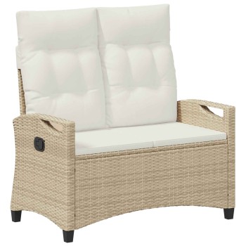Kerti pad beige és krém 105 x 60 x 112 cm acél és poliészter