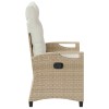 Kerti pad beige és krém 105 x 60 x 112 cm acél és poliészter