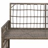 Kerti pad egyszínű szürke és sötétszürke 116 x 55 x 82 cm