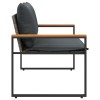 Pad párnával szürke és sötétszürke 115 x 65 x 72 cm rattan