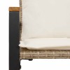 Pad párnával beige és krémszínű 115 x 65 x 72 cm rattan