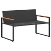 Pad párnával fekete és türkiz 115 x 65 x 72 cm rattan