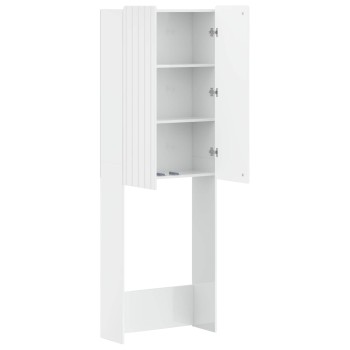 Wc szekrény zwolle magasfényű fehér 66 x 25,5 x 190 cm