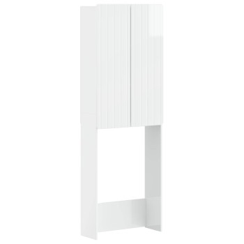 Wc szekrény zwolle magasfényű fehér 66 x 25,5 x 190 cm