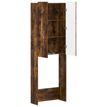 Wc szekrény zwolle füstös tölgy 66 x 25,5 x 190 cm szerelt fa