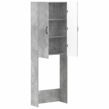 Wc szekrény hoorn betonszürke 66 x 25,5 x 190 cm szerelt fa