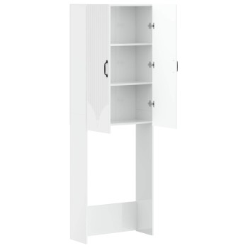 Wc szekrény hoorn magasfényű fehér 66 x 25,5 x 190 cm