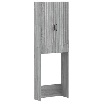 Wc szekrény hoorn szürke sonoma 66 x 25,5 x 190 cm szerelt fa