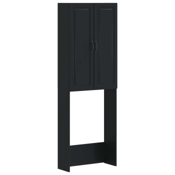 Wc szekrény utrecht fekete 66 x 25,5 x 190 cm szerelt fa
