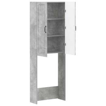 Wc szekrény utrecht betonszürke 66 x 25,5 x 190 cm szerelt fa