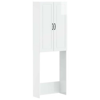 Wc szekrény utrecht magasfényű fehér 66 x 25,5 x 190 cm