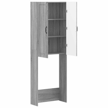 Wc szekrény utrecht szürke sonoma 66 x 25,5 x 190 cm szerelt fa