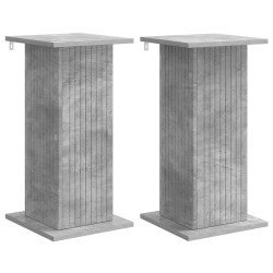 Növényállvány 2 pcs betonszürke 30,5 x 30 x 60,5 cm szerelt fa
