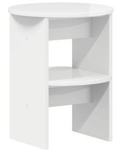 Oldalsó szekrény magasfényű fehér ø40 x 50 cm mérnöki fa