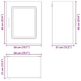 Mosogatógép panel kalmar 2 pcs fekete tölgy 50 x 31 x 60 cm